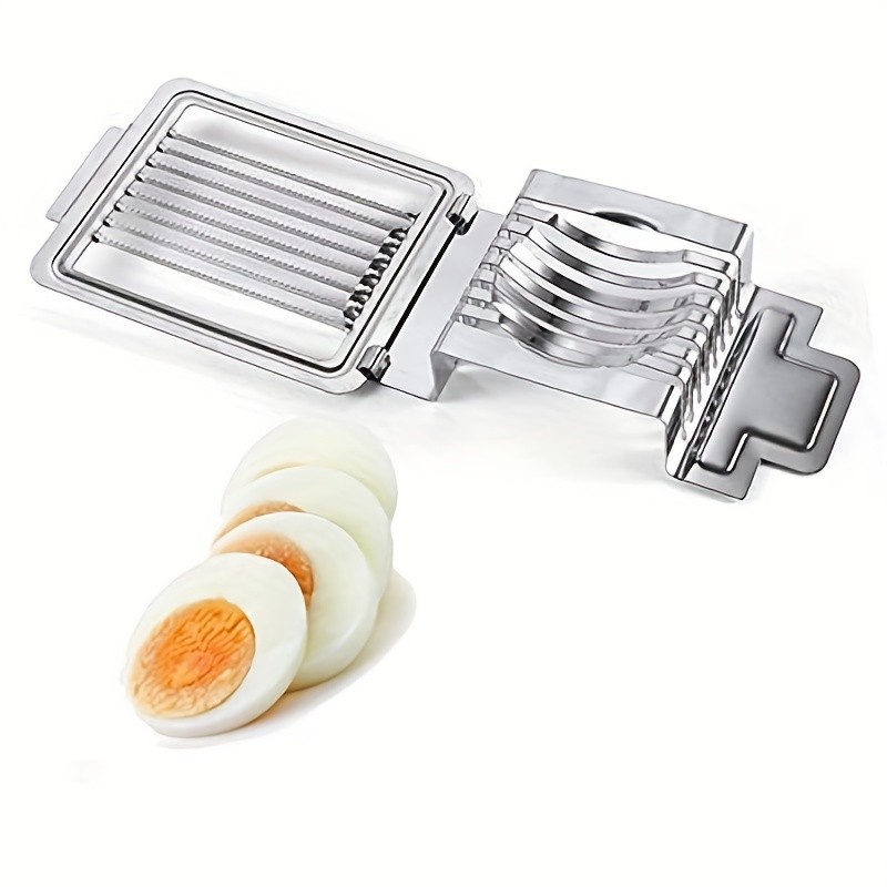 WIEZ Stainless Steel Egg Slicer & Cutter – Precision Hard-Boiled Egg and Fruit Slicing Tool for Everyday Kitchen Use