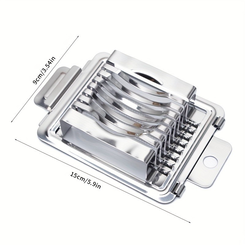 WIEZ Stainless Steel Egg Slicer & Cutter – Precision Hard-Boiled Egg and Fruit Slicing Tool for Everyday Kitchen Use