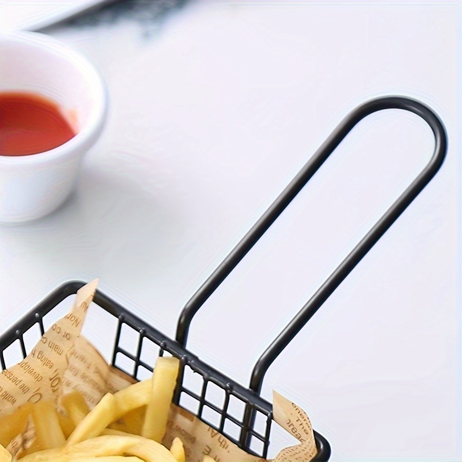 WIEZ Stainless Steel Snack & Fryer Basket – Multi-Purpose Mesh Holder for Serving, Straining & Baking