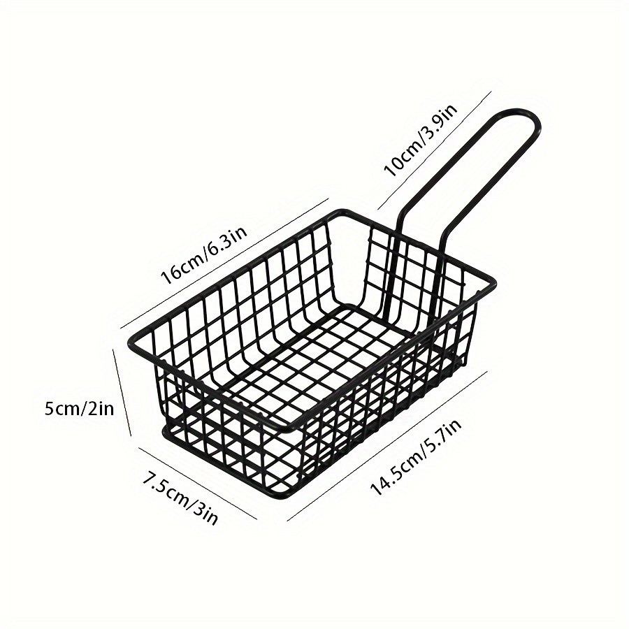 WIEZ Stainless Steel Snack & Fryer Basket – Multi-Purpose Mesh Holder for Serving, Straining & Baking