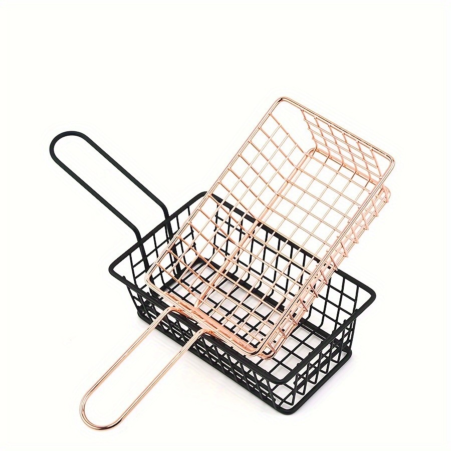 WIEZ Stainless Steel Snack & Fryer Basket – Multi-Purpose Mesh Holder for Serving, Straining & Baking