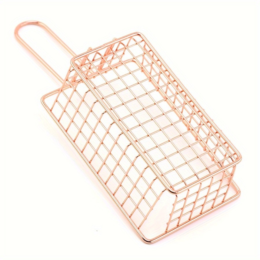 WIEZ Stainless Steel Snack & Fryer Basket – Multi-Purpose Mesh Holder for Serving, Straining & Baking