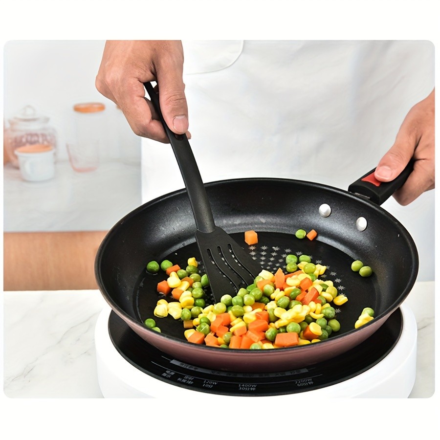 WIEZ 3-Piece Nylon Kitchen Utensil Set – Non-Stick Friendly Spoons, Spatula & Fork for Home, Travel & Camping