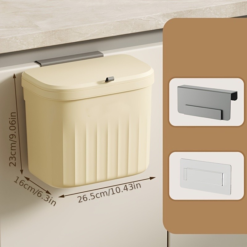 WIEZ Wall-Mounted Hands-Free Trash Can – Space-Saving Hygienic Waste Bin for Kitchen & Bathroom