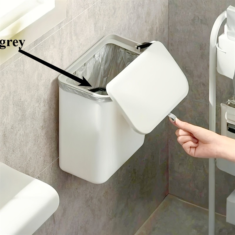 WIEZ Wall-Mounted Hands-Free Trash Can – Space-Saving Hygienic Waste Bin for Kitchen & Bathroom