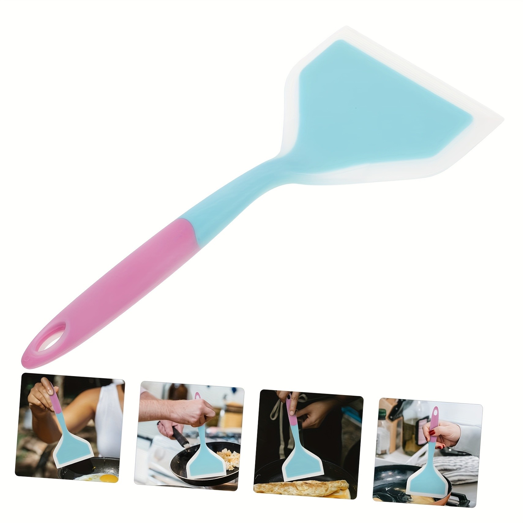 WIEZ Wide-Head Silicone Cooking Spatula – Non-Stick Heat-Resistant Tool for Pancakes, Pizza, Steaks & Daily Cooking