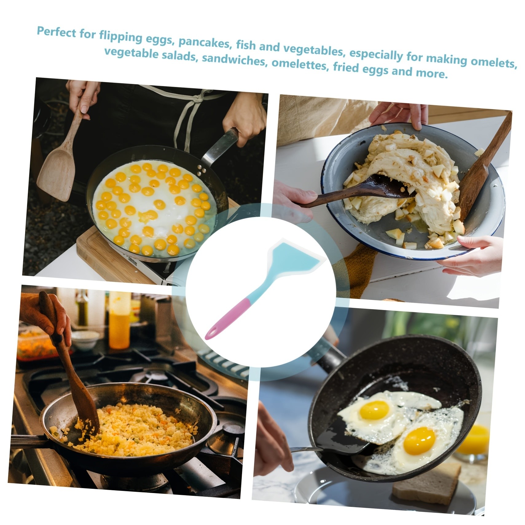 WIEZ Wide-Head Silicone Cooking Spatula – Non-Stick Heat-Resistant Tool for Pancakes, Pizza, Steaks & Daily Cooking