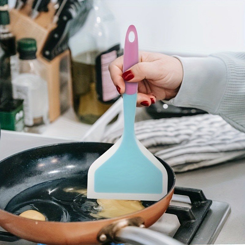 WIEZ Wide-Head Silicone Cooking Spatula – Non-Stick Heat-Resistant Tool for Pancakes, Pizza, Steaks & Daily Cooking