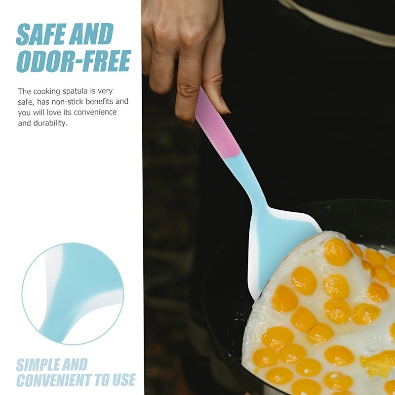 WIEZ Wide-Head Silicone Cooking Spatula – Non-Stick Heat-Resistant Tool for Pancakes, Pizza, Steaks & Daily Cooking