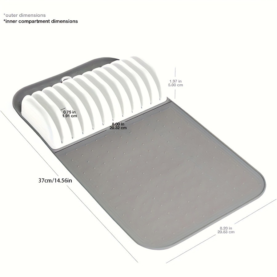 WIEZ Premium Cutting Tool Storage Mat – Soft-Grip Plastic & Silicone Organizer for Medium & Large Tools