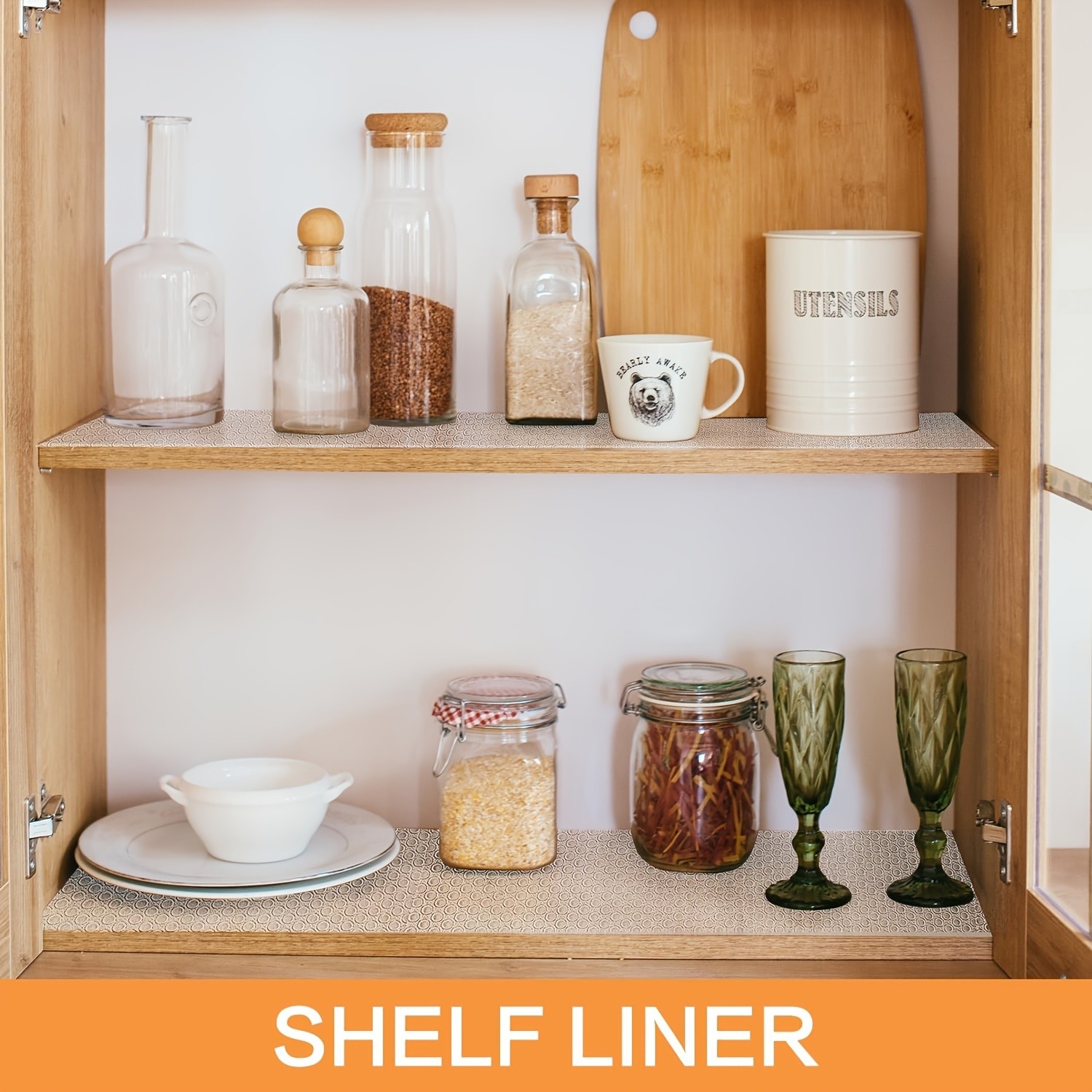 WIEZ Heavy-Duty EVA Non-Stick Drawer Liner Roll – Cut-to-Fit Scratchproof Shelf & Cabinet Protector