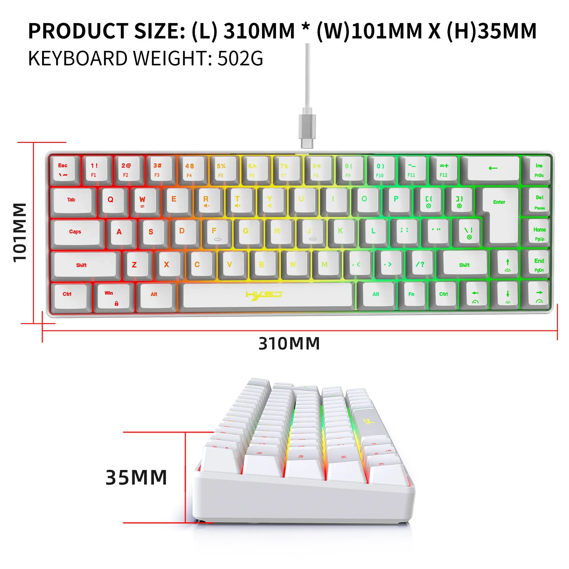 Mechanical Feeling Membrane Gaming Keyboard