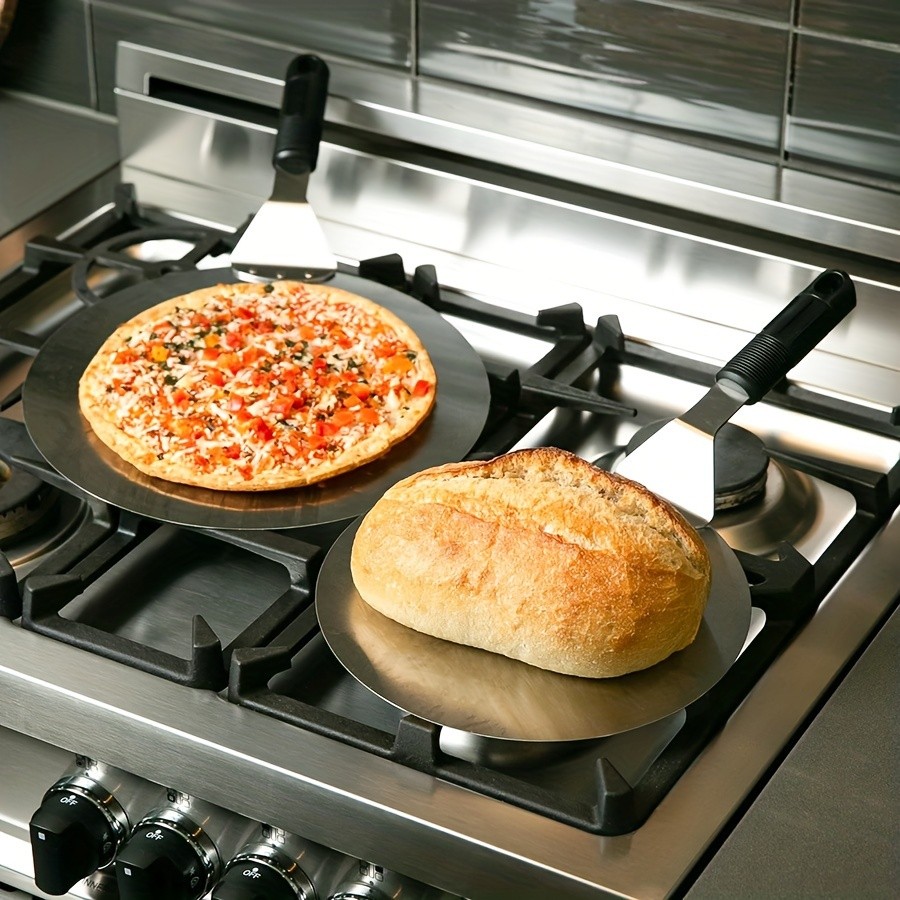 WIEZ Stainless Steel Pizza Spatula – 30.5cm Non-Stick Cake Lifter with Anti-Scald Handle for Professional Baking