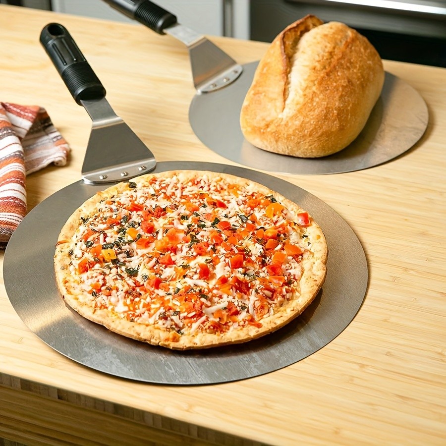 WIEZ Stainless Steel Pizza Spatula – 30.5cm Non-Stick Cake Lifter with Anti-Scald Handle for Professional Baking