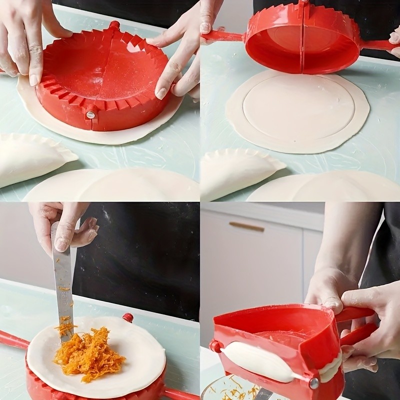 WIEZ Plastic Dumpling & Tortilla Press – Durable Round Mold for Easy Dough Shaping & Holiday Baking