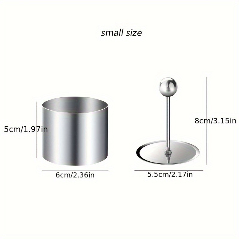 WIEZ Stainless Steel Food Display Mold – Round Plate Press with Lid for Creative & Decorative Food Presentation