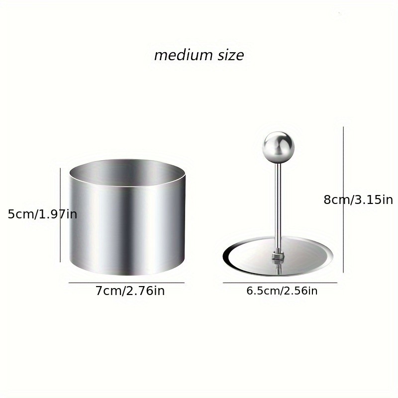 WIEZ Stainless Steel Food Display Mold – Round Plate Press with Lid for Creative & Decorative Food Presentation