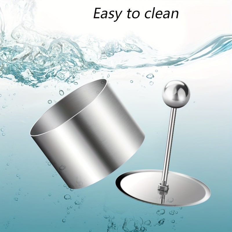 WIEZ Stainless Steel Food Display Mold – Round Plate Press with Lid for Creative & Decorative Food Presentation