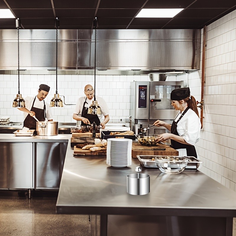 WIEZ Stainless Steel Food Display Mold – Round Plate Press with Lid for Creative & Decorative Food Presentation