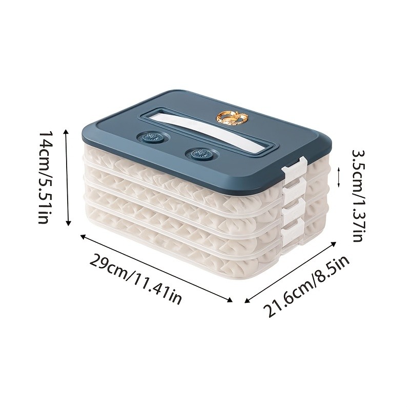 WIEZ 4-Piece Stackable Food Storage Container Set – Airtight Freezer-Safe Organisers with 4-Layer Design