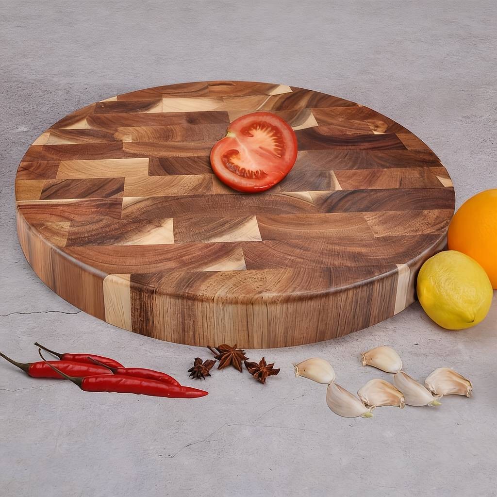 WIEZ Acacia Wood Cutting Board – Double-Sided for Raw & Cooked Foods