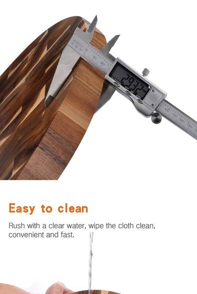 WIEZ Acacia Wood Cutting Board – Double-Sided for Raw & Cooked Foods