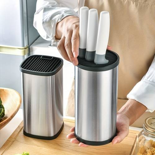 WIEZ Stainless Steel Knife Block – Durable, Safe & Space-Saving Kitchen Storage