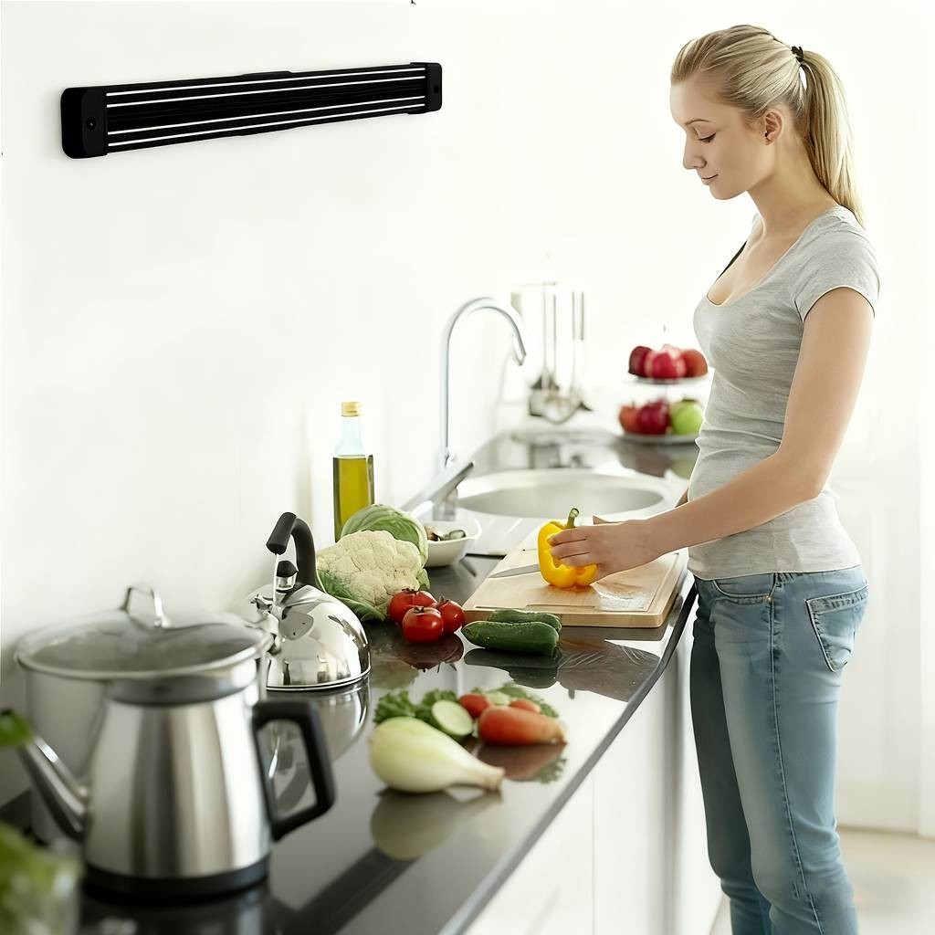 WIEZ Wall Magnetic Rack – Strong, Space-Saving Magnetic Tool & Knife Holder