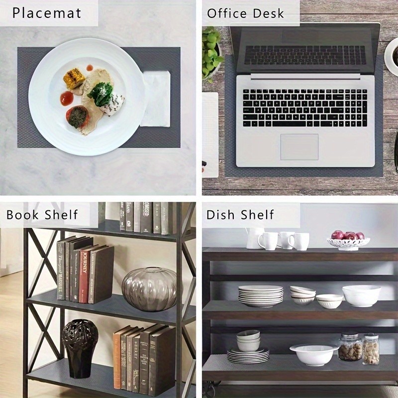 WIEZ Thickened EVA Non-Slip Liner Roll – Washable Oil-Resistant Shelf & Drawer Mat for Kitchen Storage