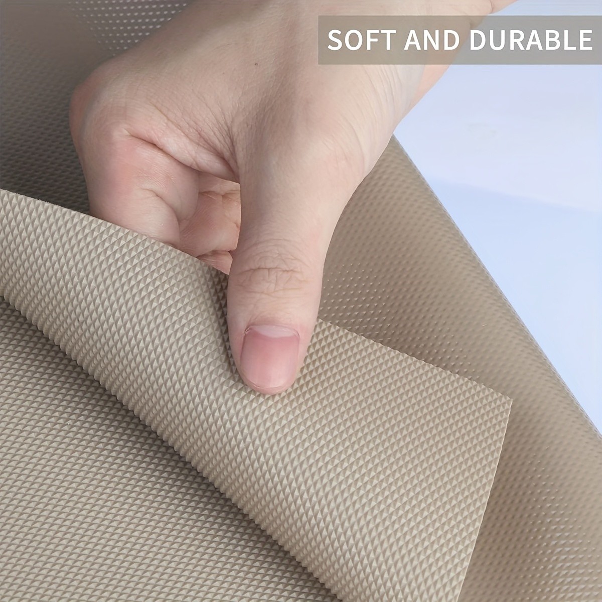 WIEZ EVA Cabinet & Shelf Mat Roll – Washable Non-Adhesive Diamond-Pattern Liner for Drawers, Fridges & Desktops