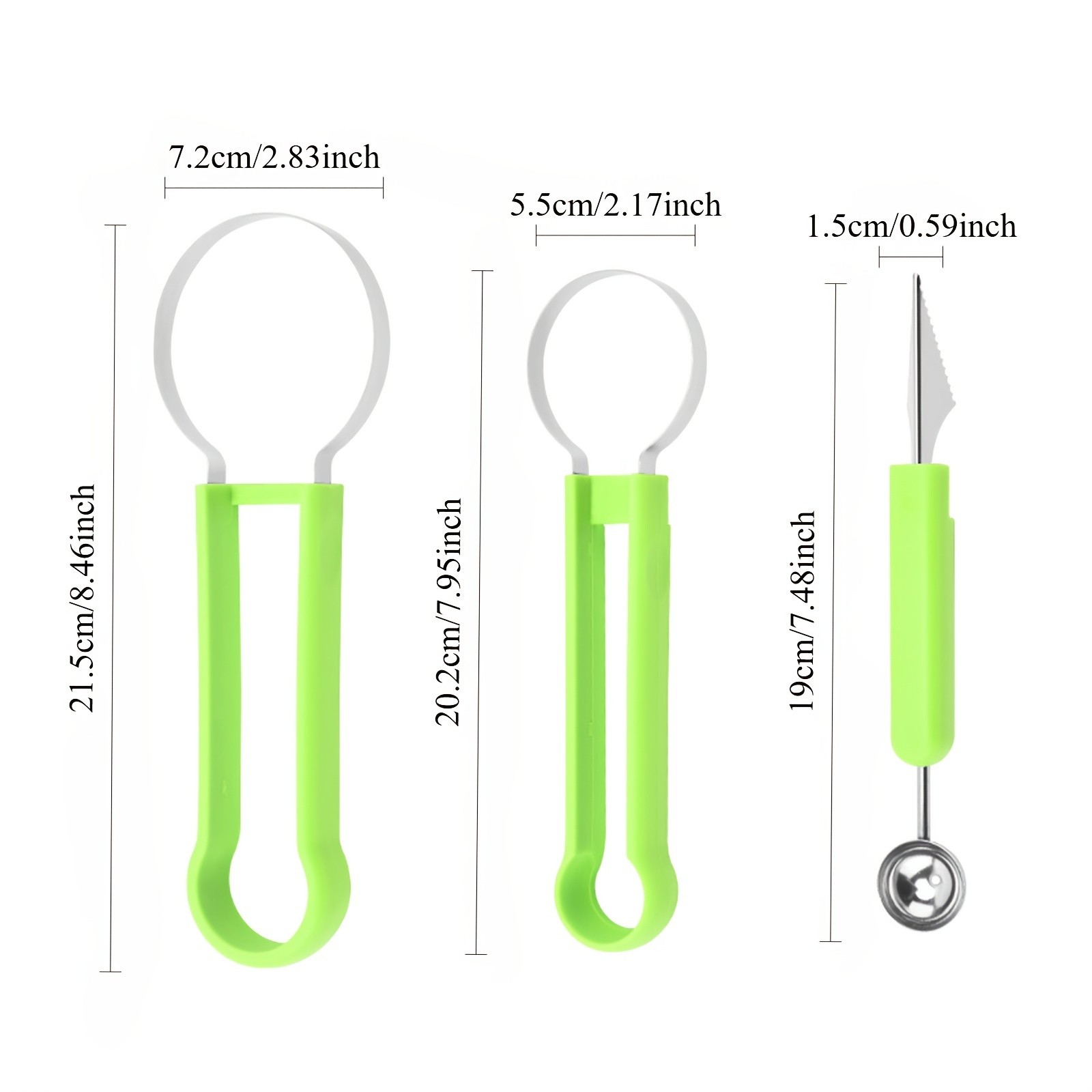 WIEZ 11-Piece Stainless Steel Fruit Carving & Watermelon Tool Set – Multi-Function Scoops, Knives & DIY Fruit Prep Tools