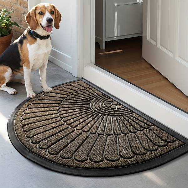 DAJIANG Half-Round Door Mat – Heavy-Duty Indoor/Outdoor Welcome Mat