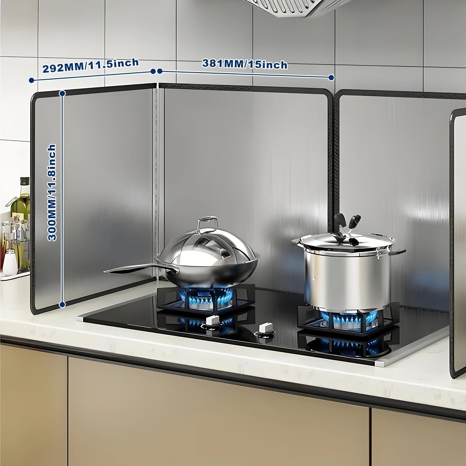 WIEZ Foldable Stainless Steel Splatter Guard – Heat-Resistant Non-Stick Shield for Oil & Grease Protection