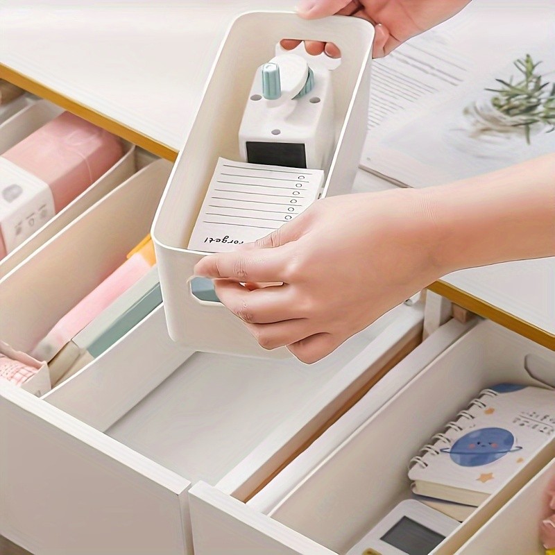 WIEZ Heavy-Duty 12-Piece Plastic Storage Box Set – Stackable Clear-Front Organizers with Handles for Home & Office