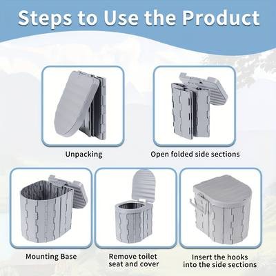 NLDD Portable Camping Toilet with Deodorant – Lightweight, Foldable & Travel-Ready