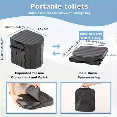 NLDD Portable Camping Toilet with Deodorant – Lightweight, Foldable & Travel-Ready