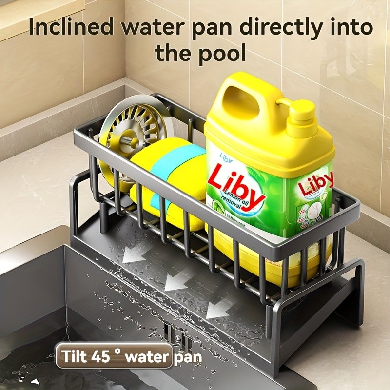 WIEZ Multifunctional Plastic Kitchen Storage Box – Durable Space-Saving Organizer for Sponges, Cloths & Cleaning Supplies