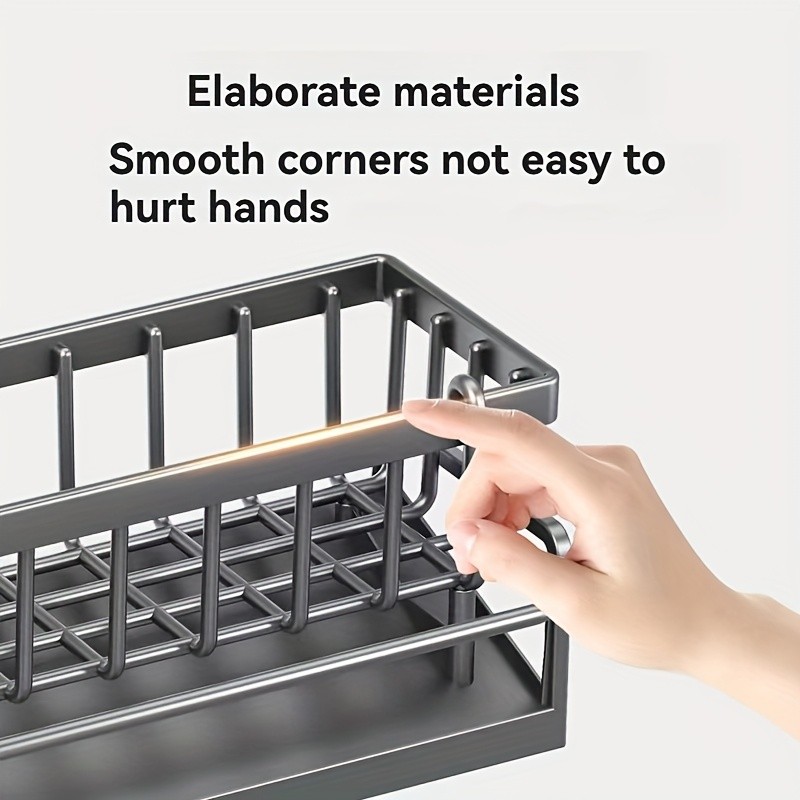 WIEZ Multifunctional Plastic Kitchen Storage Box – Durable Space-Saving Organizer for Sponges, Cloths & Cleaning Supplies