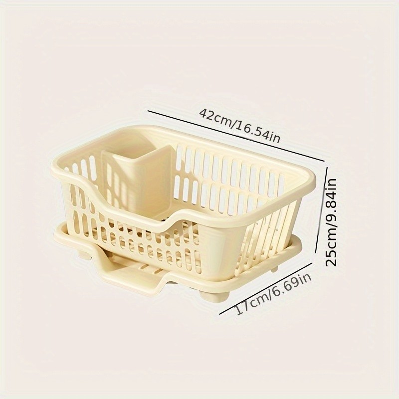 WIEZ Plastic Dish Rack Cabinet – Space-Saving Drainage Organizer for Bowls, Cups, Plates & Utensils