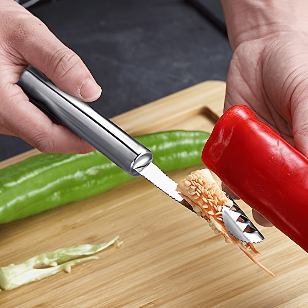 WIEZ 6-Piece Stainless Steel Fruit & Vegetable Corer Set – Durable Multi-Tool Kit for Apples, Pears & Peppers