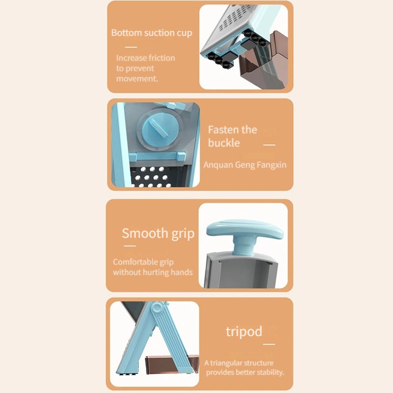 WIEZ 5-in-1 Manual Vegetable Chopper & Adjustable Slicer – Stainless Steel Blade Prep Tool for Fast Daily Cooking