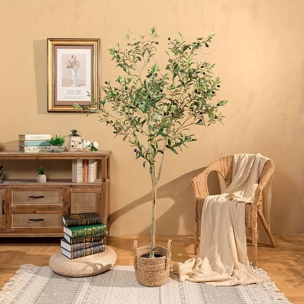 NLDD Faux Olive Tree (121.92–182.88cm) – Realistic Artificial Plant for Home & Office