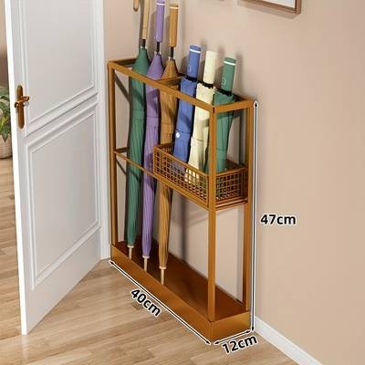 PMMJ Large-Capacity Iron Umbrella Stand – Modern Space-Saving Entryway Organizer