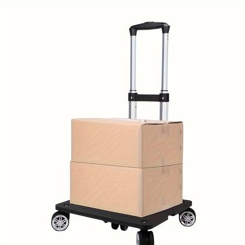 PMMJ Folding Shopping Trolley with Insulated Cooler Bag – Large Capacity, Lightweight & Multi-Functional