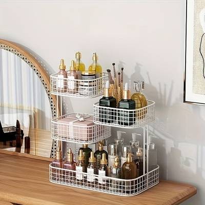 PMMJ 3-Tier Countertop Bathroom Storage Rack – Lightweight Metal Wire Organizer