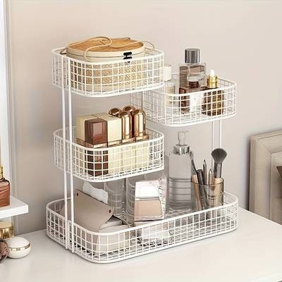 PMMJ 3-Tier Countertop Bathroom Storage Rack – Lightweight Metal Wire Organizer