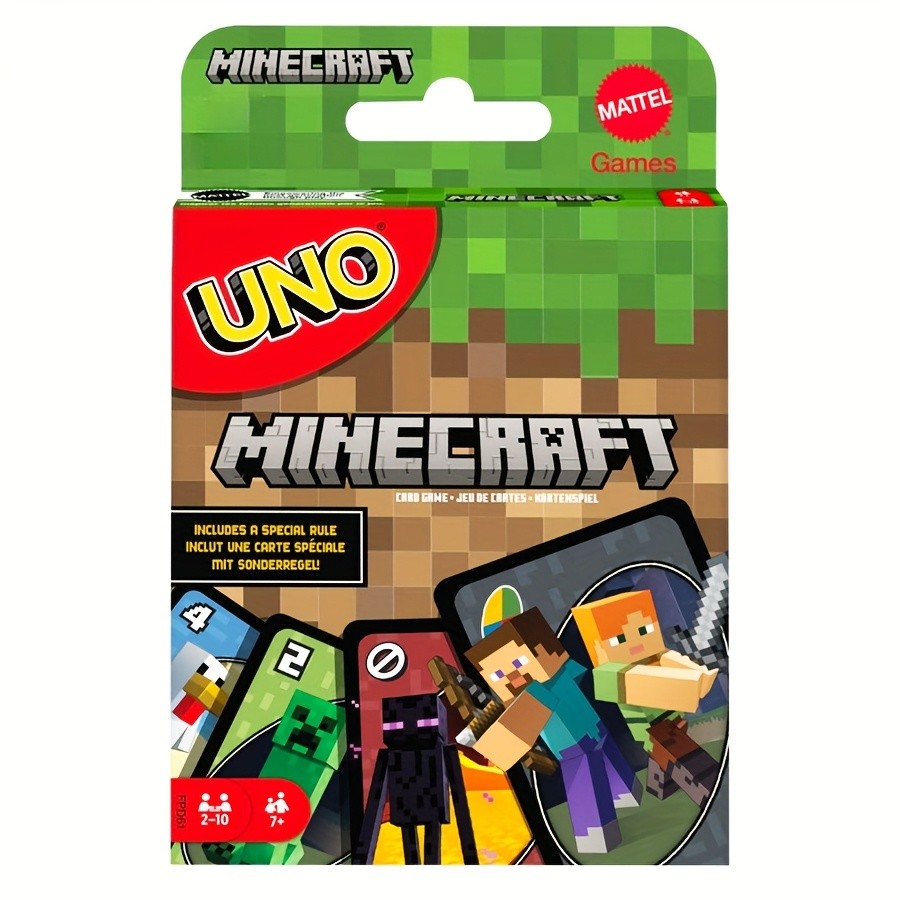 UNO Minecraft Edition – 112-Piece Card Set with Creeper & Zombie Artwork