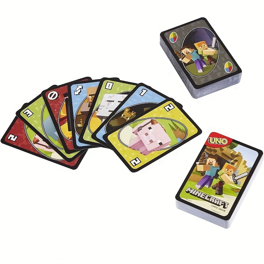 UNO Minecraft Edition – 112-Piece Card Set with Creeper & Zombie Artwork