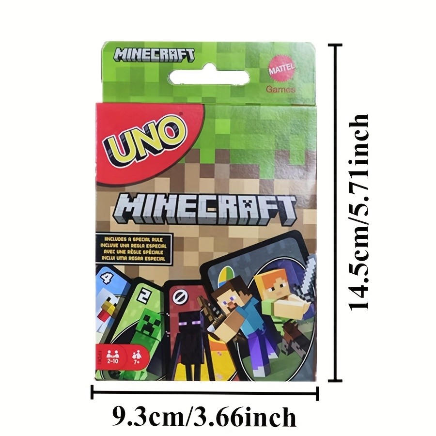 UNO Minecraft Edition – 112-Piece Card Set with Creeper & Zombie Artwork