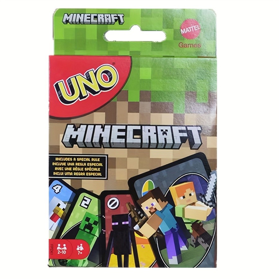 UNO Minecraft Edition – 112-Piece Card Set with Creeper & Zombie Artwork